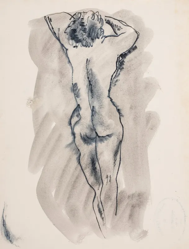 Konrad Cramer Estate-Stamped Monotype and Ink Painting - No Reserve from auction in Kingston, New York — image 32