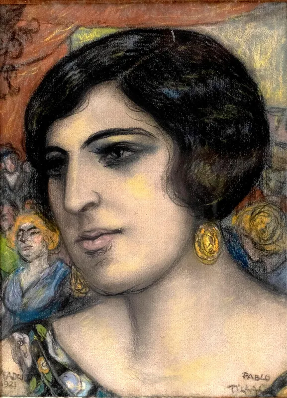 Pablo Tillac, 'The Madrilena in the Black Dress' Signed 1921 Figurative Painting, Spanish from auction in Kingston, New York — image 39