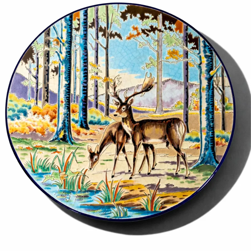Longwy Signed Limited Edition 'Clairiere' Enamel Charger 98/200 - No Reserve from auction in Kingston, New York — image 21