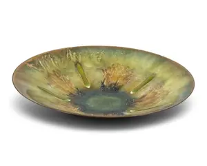 Edward Star for Georg Jensen Signed Mid Century Modern Enameled Copper Bowl - No Reserve