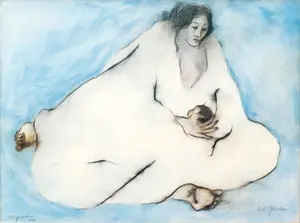 R. C. Gorman, 'Mother and Child' Offset Lithograph, Signed - No Reserve