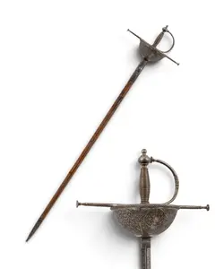 Spanish Double-Edge Sword Toledo Blade, Royal Crest of Castile and Leon 19th Century - No Reserve