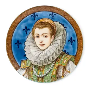H. Hautin & Louis Boulenger, Choisy-le-Roi Hand-Painted Ceramic Charger, 19th Century - No Reserve
