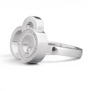 Chopard 18K White Gold 'Happy Diamonds' Ring, Signed - No Reserve