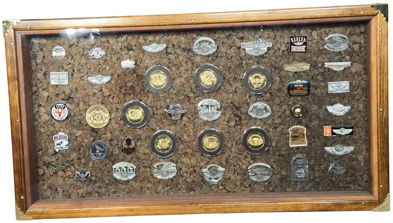 Forty-three Harley-Davidson 100th Anniversary Commemorative Pins and Coins from auction in Lancaster, Ohio — image 44