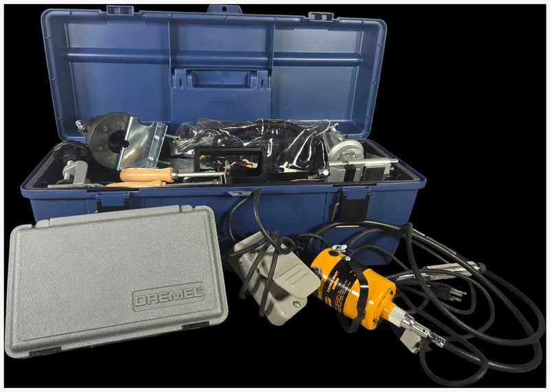 An Assortment of Dremel and AMT Hobbyist Rotary and Carving Tools with Accessories in a Plano Toolbox from auction in Lancaster, Ohio — image 2