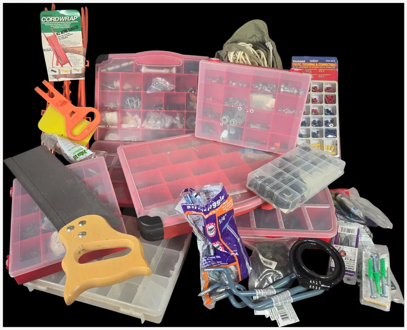 An Assortment of Mixed Hardware Fasteners and Workshop Tools from auction in Lancaster, Ohio — image 48
