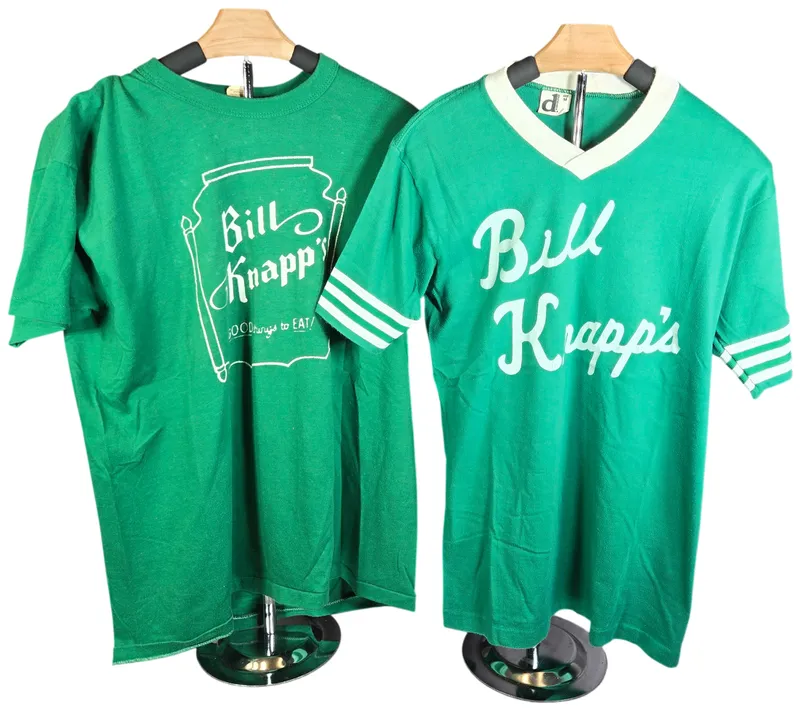Two Vintage Bill Knapp's Restaurant Promotional Athletic Style T-Shirts from auction in Lancaster, Ohio — image 20