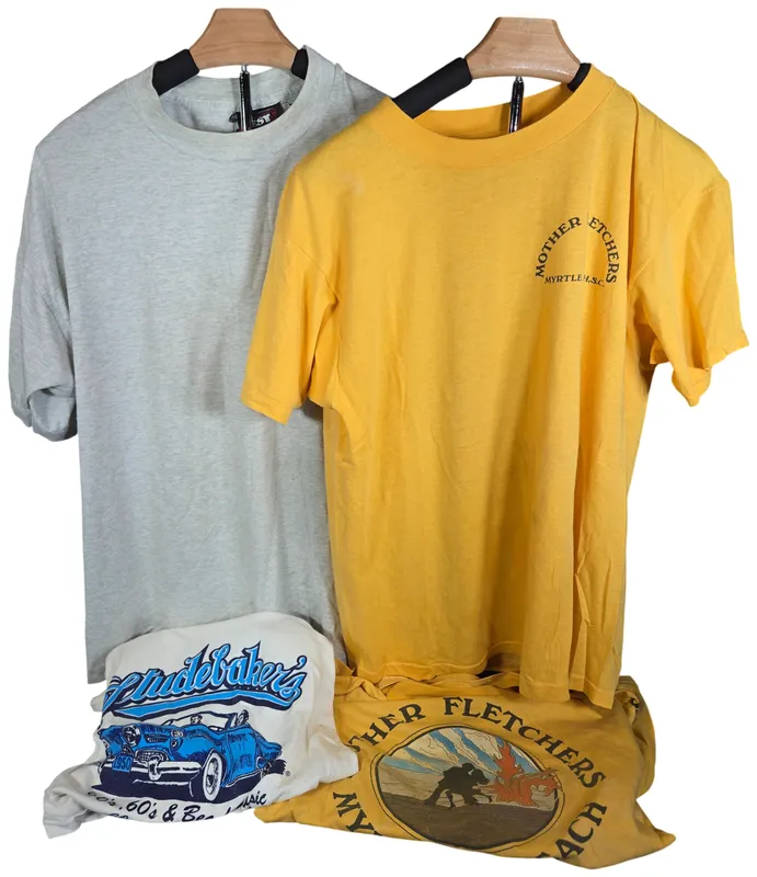 Three Vintage Graphic T-Shirts for Mother Fletchers and Studebakers Myrtle Beach from auction in Lancaster, Ohio — image 22