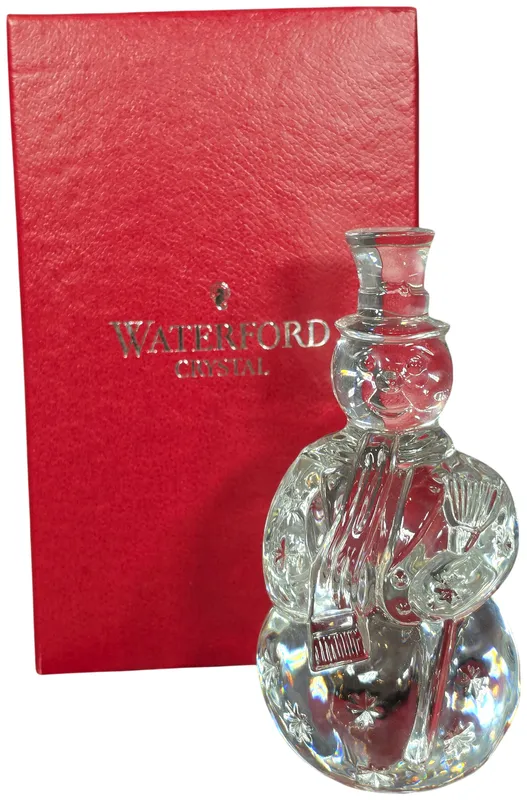 Waterford Crystal Snowman Sculpture with Original Box from auction in Lancaster, Ohio — image 2