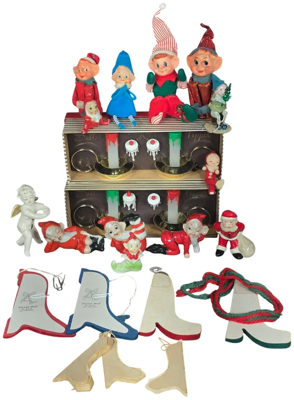 An Assortment of Vintage Japanese and Danish Christmas Decorations and Figurines from auction in Lancaster, Ohio — image 24