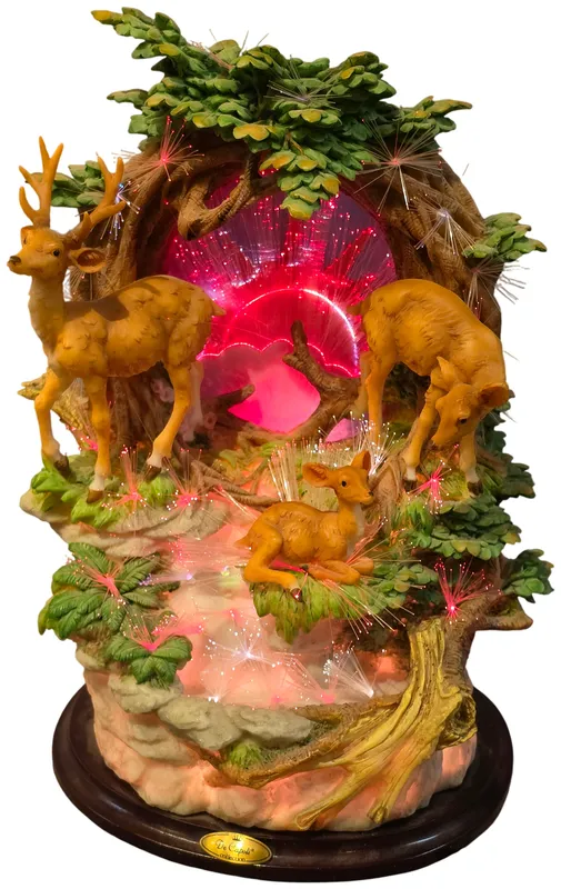 De Capoli Collection Deer Family Fiber Optic Lighted Polyresin Sculpture from auction in Lancaster, Ohio — image 32