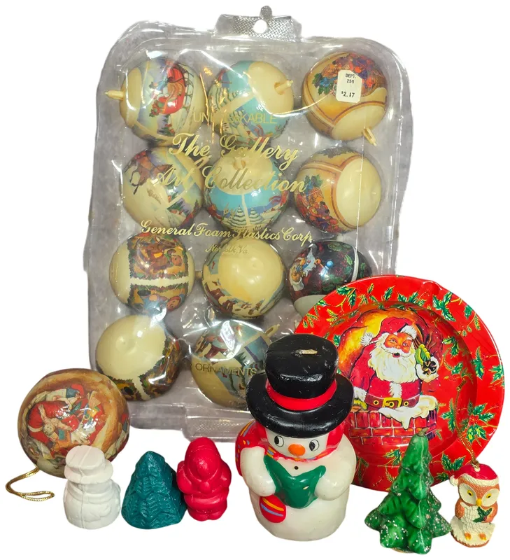 A Collection of General Foam Plastics Corp. Christmas Ornaments and Gurley Novelty Candles from auction in Lancaster, Ohio — image 36