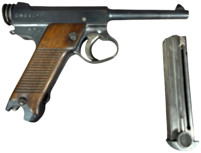 ** Japanese Type 14 Nambu 8mm Semi-Automatic Pistol Nagoya Kokubunji Factory April 1942 from auction in Lancaster, Ohio — image 4