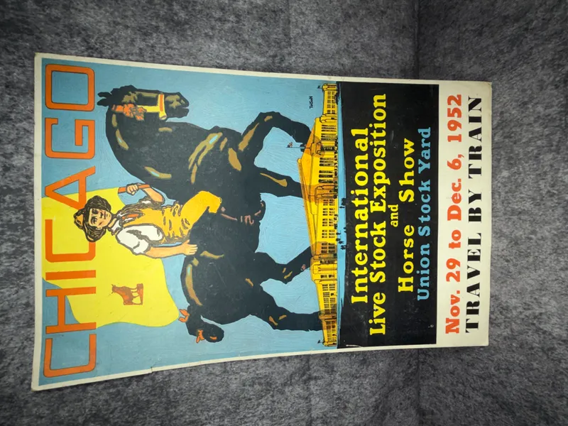 1952 Chicago International Live Stock Exposition and Horse Show Poster by Norman Tolson from auction in Lancaster, Ohio — image 7