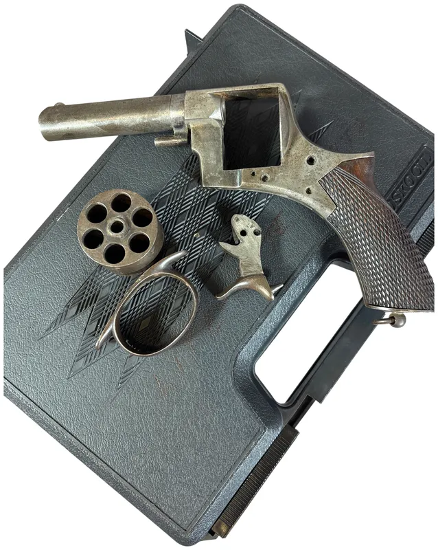 * Disassembled P. Webley and Son Top-Break Revolver Serial Number 12470 from auction in Lancaster, Ohio — image 36