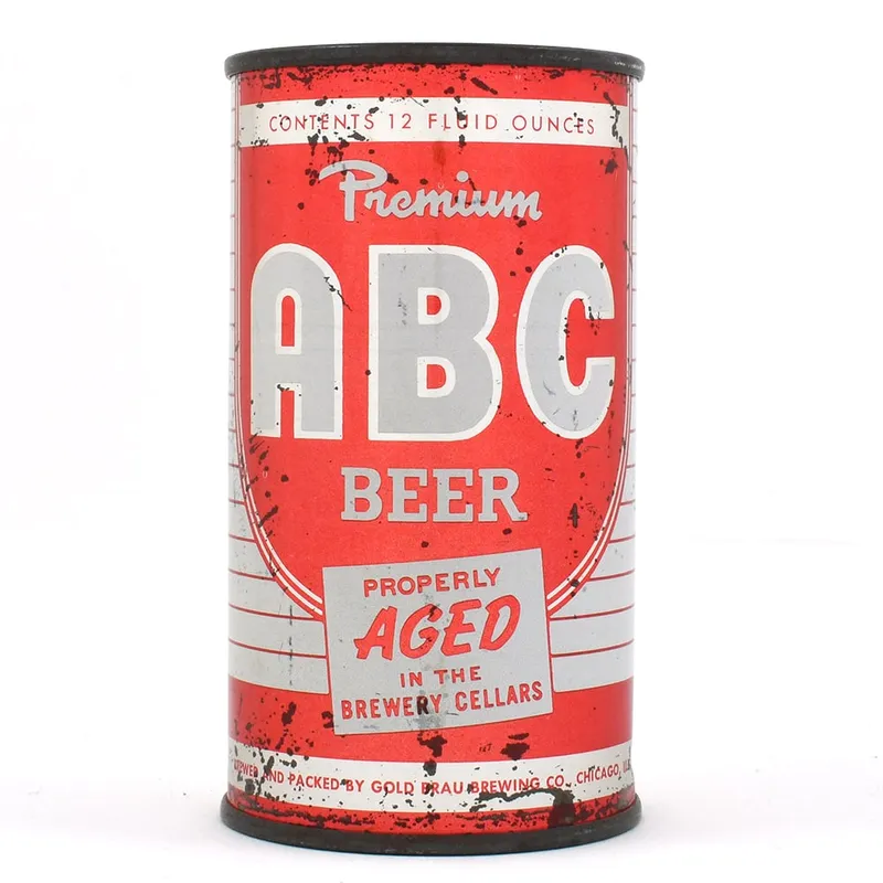 ABC Premium Beer Flat Top SATIN SILVER VARIATION 28-6 from auction in Brimfield, Massachusetts — image 4