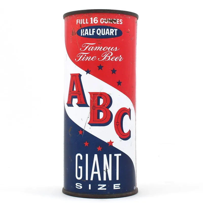 ABC Beer 16 Ounce Flat Top HALF QUART GIANT TOUGH 224-1 from auction in Brimfield, Massachusetts — image 3