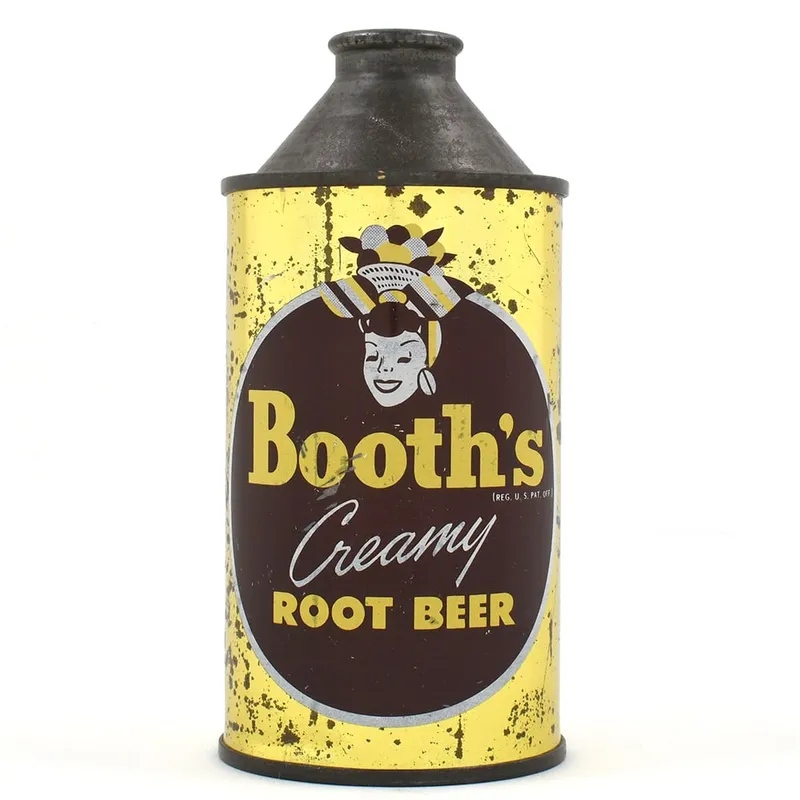 Booths Creamy Root Beer Cone Top SCARCE from auction in Brimfield, Massachusetts — image 23