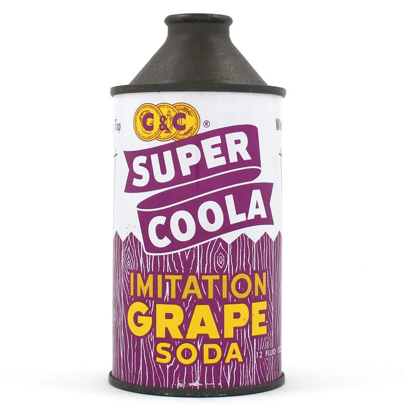 C and C Super Coola Imitation Grape Soda Cone Top from auction in Brimfield, Massachusetts — image 32