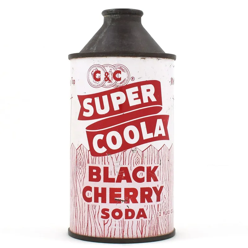 C and C Super Coola Black Cherry Soda Cone Top from auction in Brimfield, Massachusetts — image 34