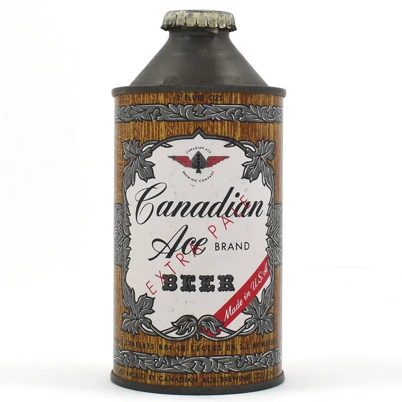 Canadian Ace Extra Pale Beer Cone Top ALC STATEMENT unlisted from auction in Brimfield, Massachusetts — image 41