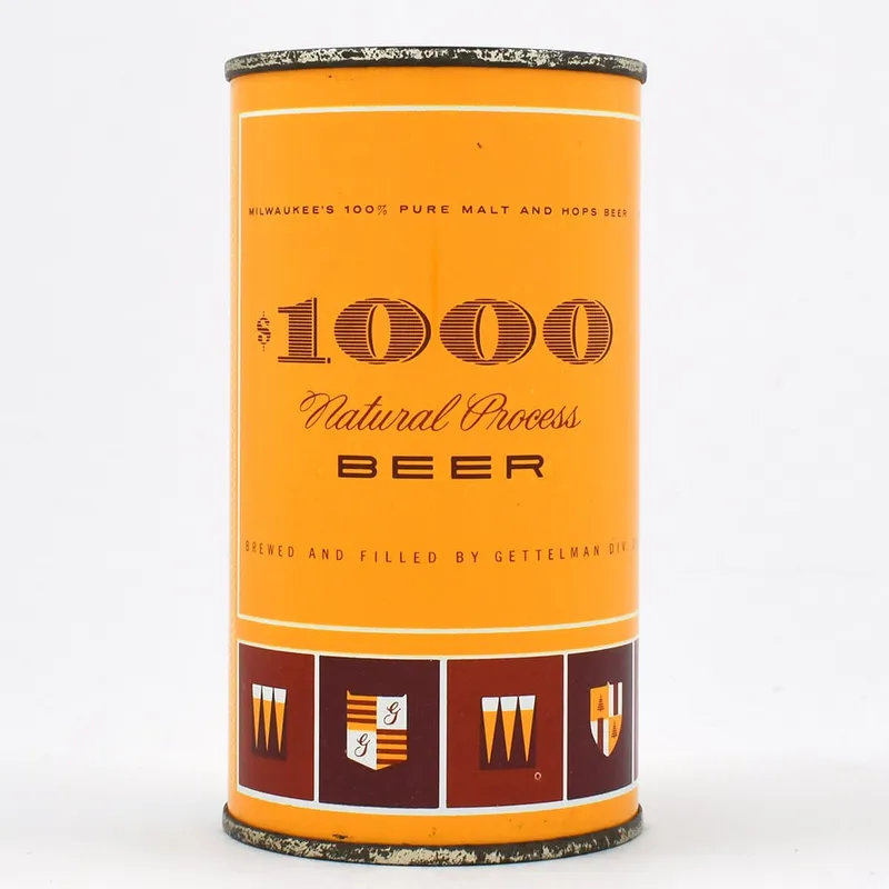 1000 Dollar Natural Process Beer Flat Top DIV MILLER 109-15 EXCEPTIONAL from auction in Brimfield, Massachusetts — image 2