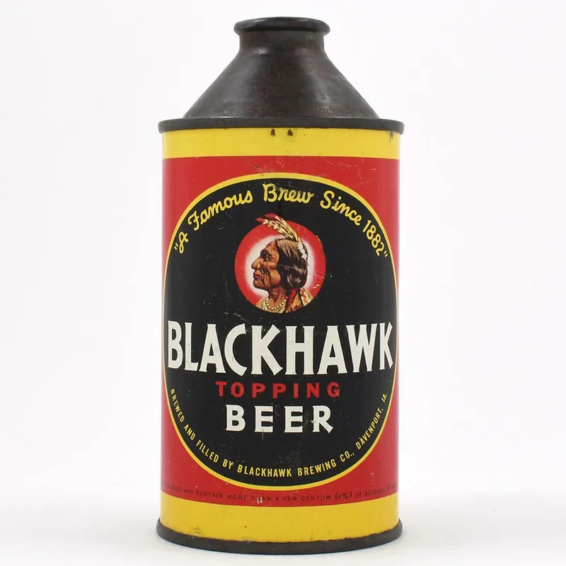 Blackhawk Topping Beer Cone Top DNCMT 4 PERCENT 152-26 from auction in Brimfield, Massachusetts — image 40