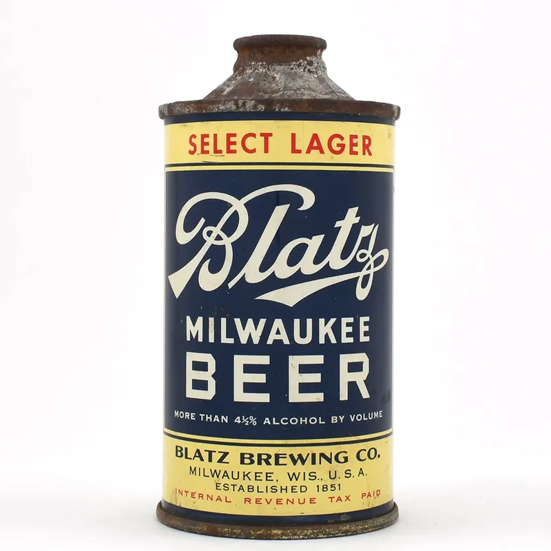 Blatz Milwaukee Beer Flat Bottom FBIR Cone Top ALC STATEMENT FRONT 153-8 from auction in Brimfield, Massachusetts — image 44