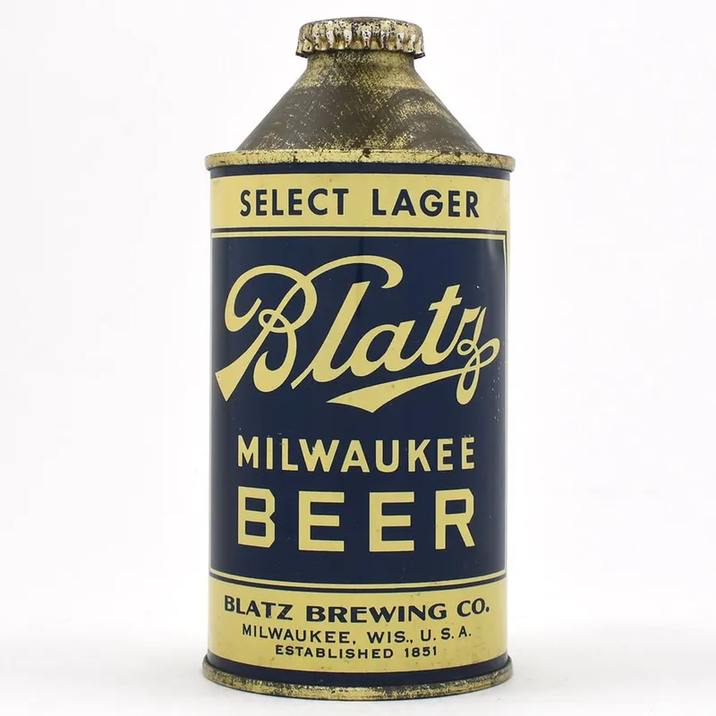 Blatz Milwaukee Beer High Profile Cone Top NO ALC STATEMENT 153-14 OUTSTANDING from auction in Brimfield, Massachusetts — image 45