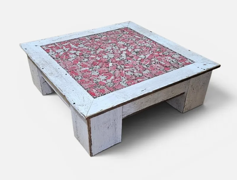 Large Coca-Cola Folk Art Table from auction in Okemos, Michigan — image 6