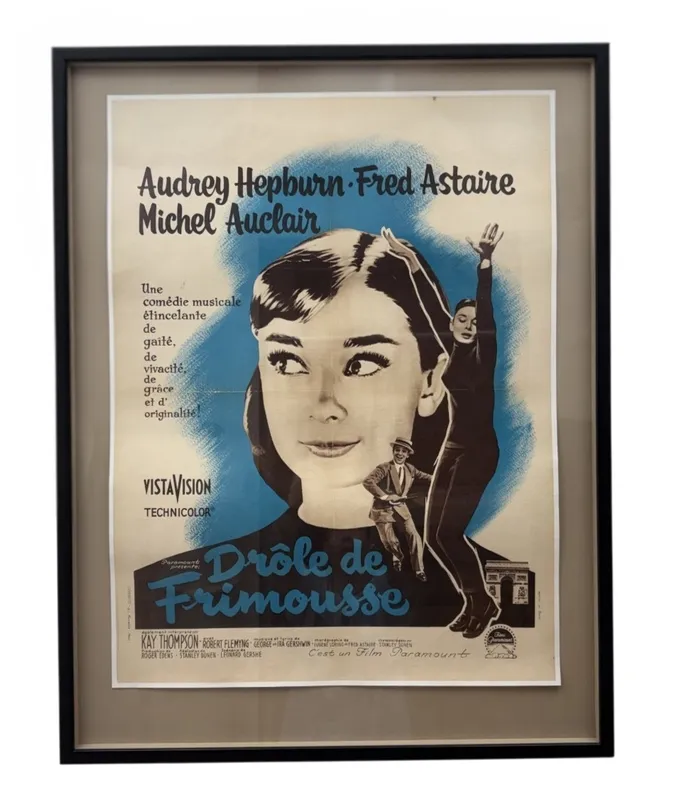 Original 1957 French Movie Poster for Funny Face from auction in Okemos, Michigan — image 19