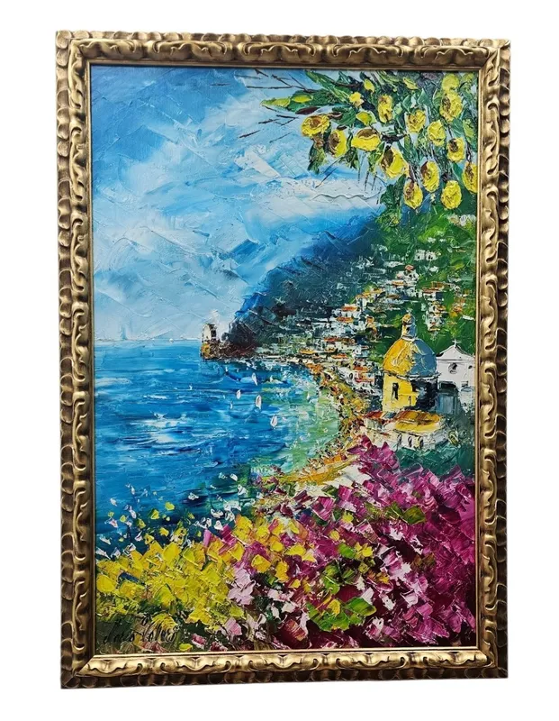 Marco Valeri Positano Coastal Landscape from auction in Okemos, Michigan — image 21