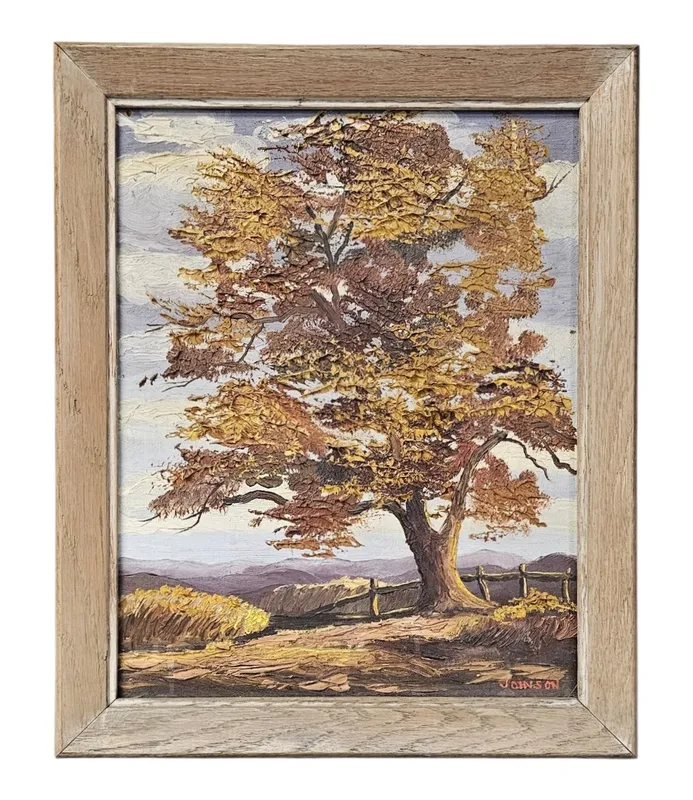 Johnson, Impasto Autumnal Landscape from auction in Okemos, Michigan — image 24