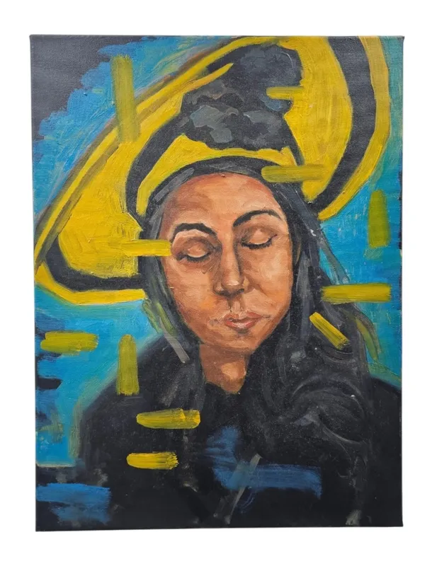 Contemporary Expressionist Portrait Oil Painting from auction in Okemos, Michigan — image 26