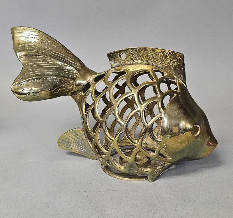 Rosenthal-Netter Brass Fish Candle Lantern from auction in Okemos, Michigan — image 31