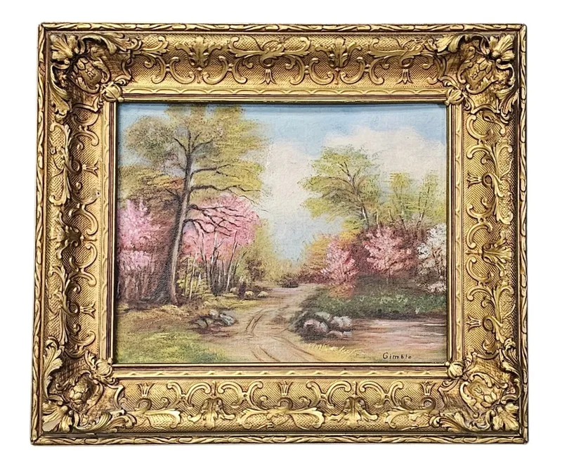 Gimble Spring Landscape Oil Painting from auction in Okemos, Michigan — image 32