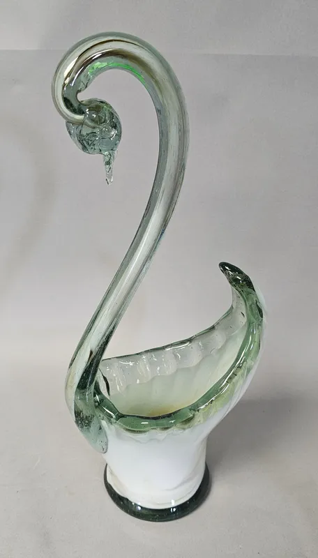 Large Murano Style Glass Swan from auction in Okemos, Michigan — image 34