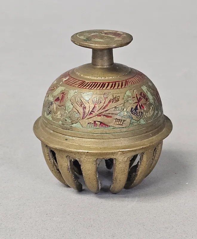 Vintage Indian Etched Brass Claw Bell from auction in Okemos, Michigan — image 36