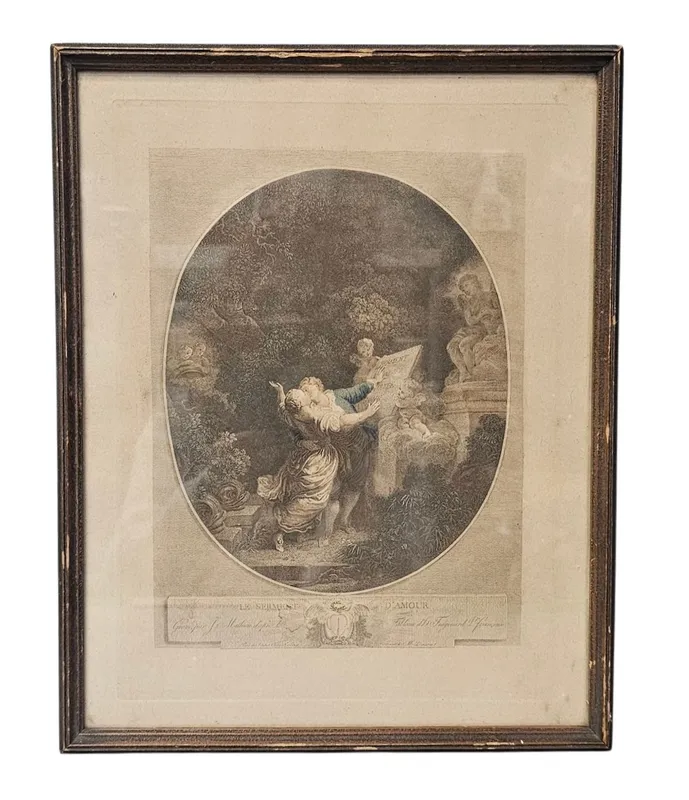 Jean Mathieu Engraving Le Serment d'Amour from auction in Okemos, Michigan — image 42