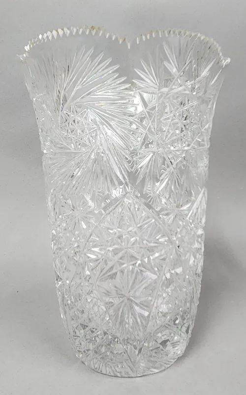 American Brilliant Period Cut Glass Vase from auction in Okemos, Michigan — image 4