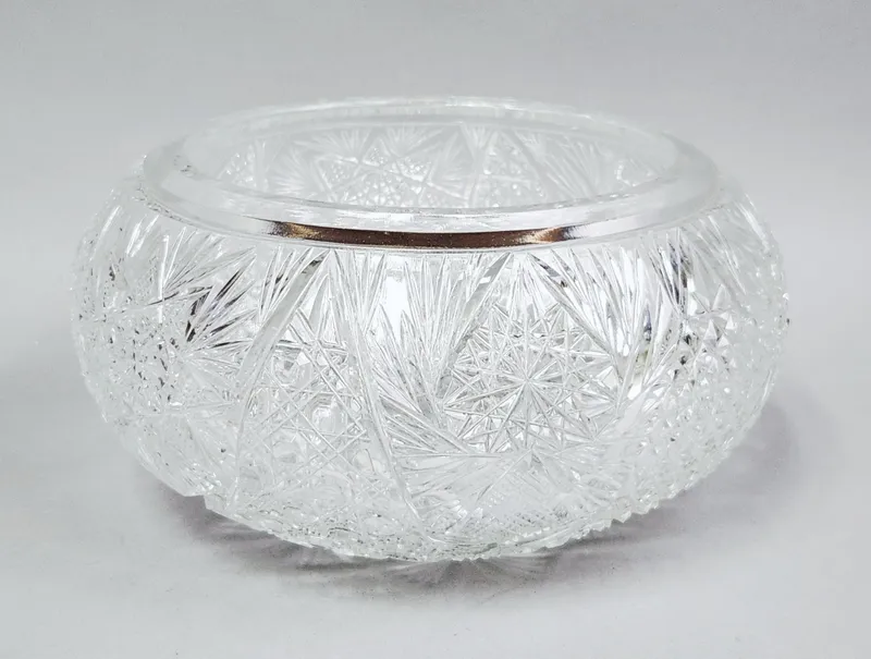 American Brilliant Cut Glass Rose Bowl from auction in Okemos, Michigan — image 6
