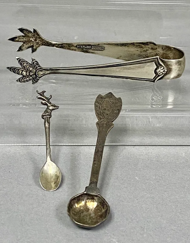 SSMC Sterling Claw Sugar Tongs & Spoons 28.92 Grams from auction in Okemos, Michigan — image 27