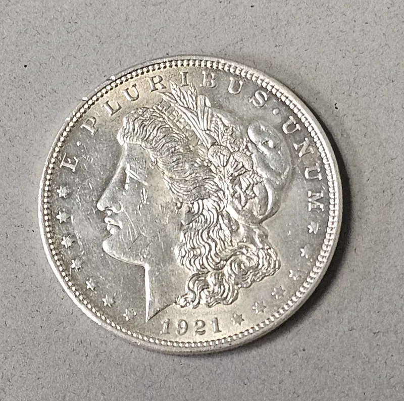 1921 Philadelphia Morgan Silver Dollar from auction in Okemos, Michigan — image 4