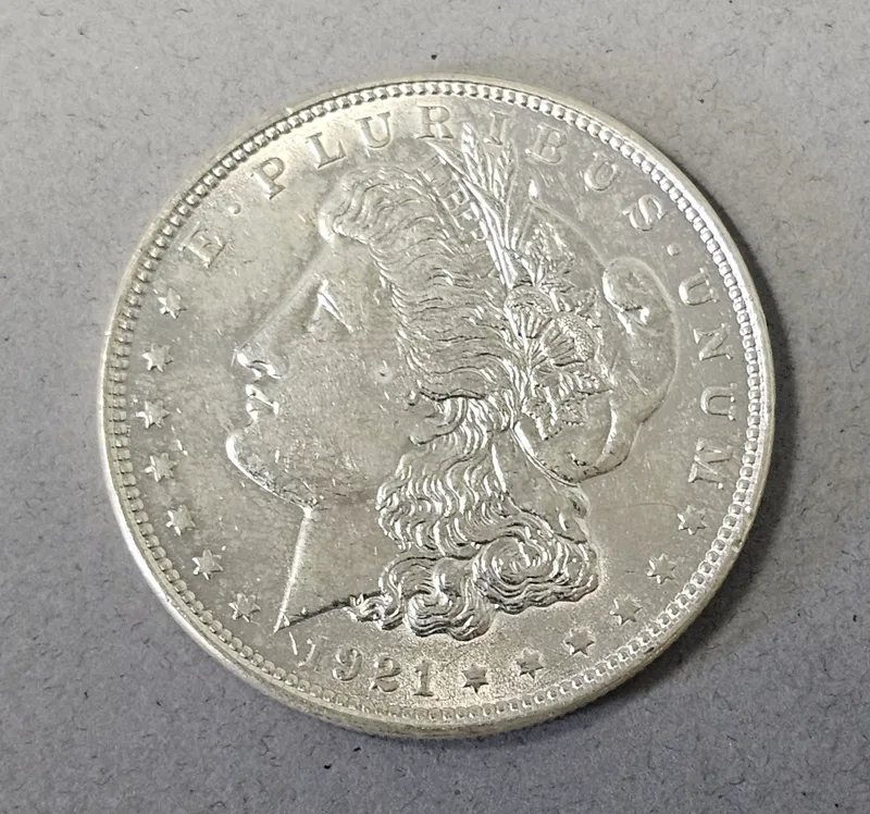 1921 Philadelphia Morgan Silver Dollar from auction in Okemos, Michigan — image 6