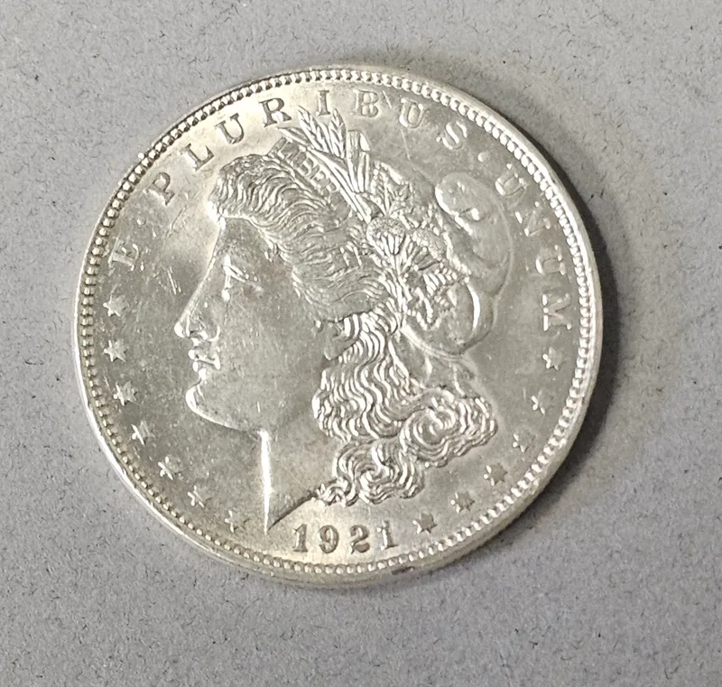 1921 Philadelphia Morgan Silver Dollar from auction in Okemos, Michigan — image 7