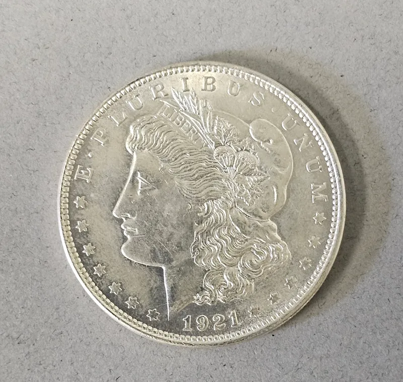 1921 Philadelphia Morgan Silver Dollar from auction in Okemos, Michigan — image 5