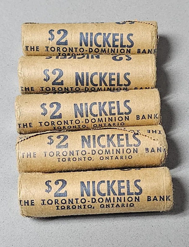 Toronto-Dominion Bank Nickel 5-Cent Rolls from auction in Okemos, Michigan — image 25