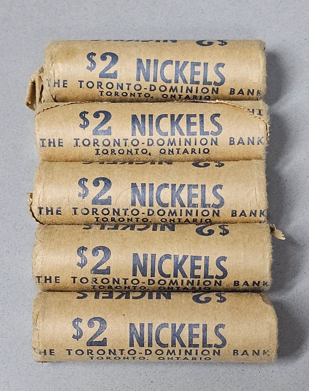 Toronto-Dominion Bank $2 Canadian Nickel Rolls from auction in Okemos, Michigan — image 31