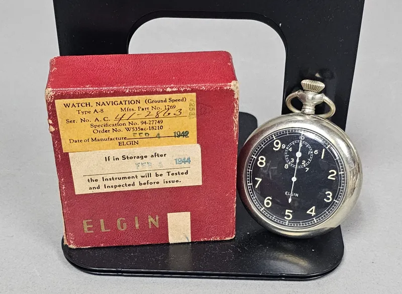 Elgin WWII Type A-8 Navigation Watch from auction in Okemos, Michigan — image 41